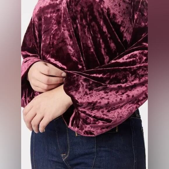 Wrangler Retro Crushed Velvet Surplus Top Whimsygoth Bohowitch Size S - Picture 2 of 11